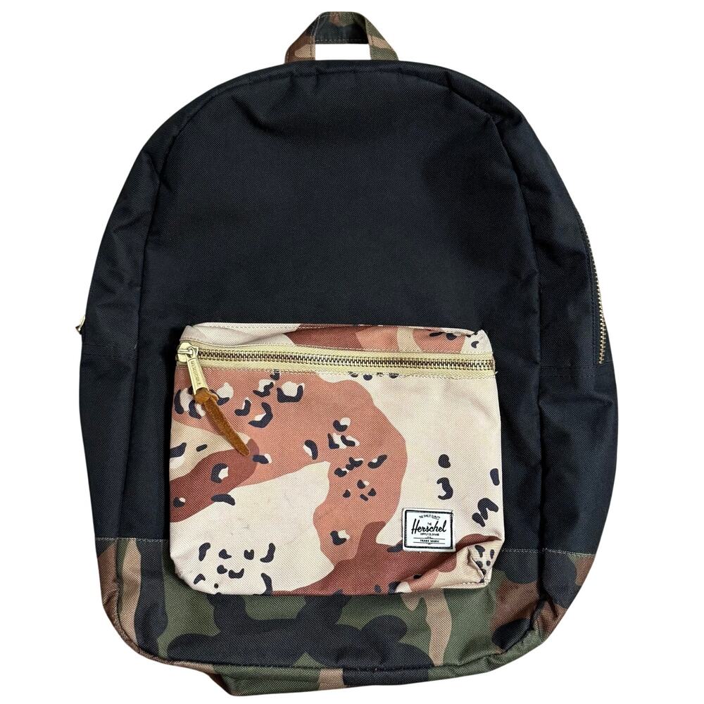Herschel Supply Co Settlement Backpack Zipper Unisex Black/Camo/Woodland 23L